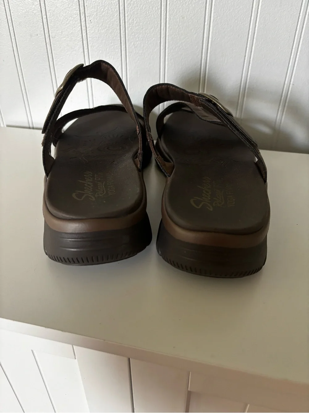 Skechers Women's Dark Brown Buckle Slide Mules - Picture 4 of 10